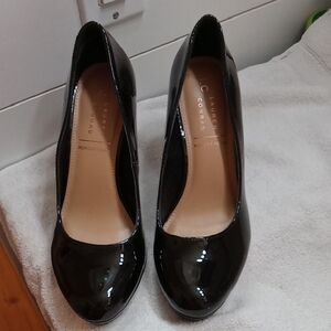 *New W/box* LC Lauren Conrad Black Patent Leather Pumps Heels Size 8.5